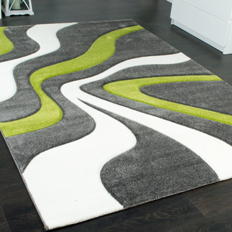 Zipcode Design Galilea Green/Grey/White Rug & Reviews Wayfair.co.uk